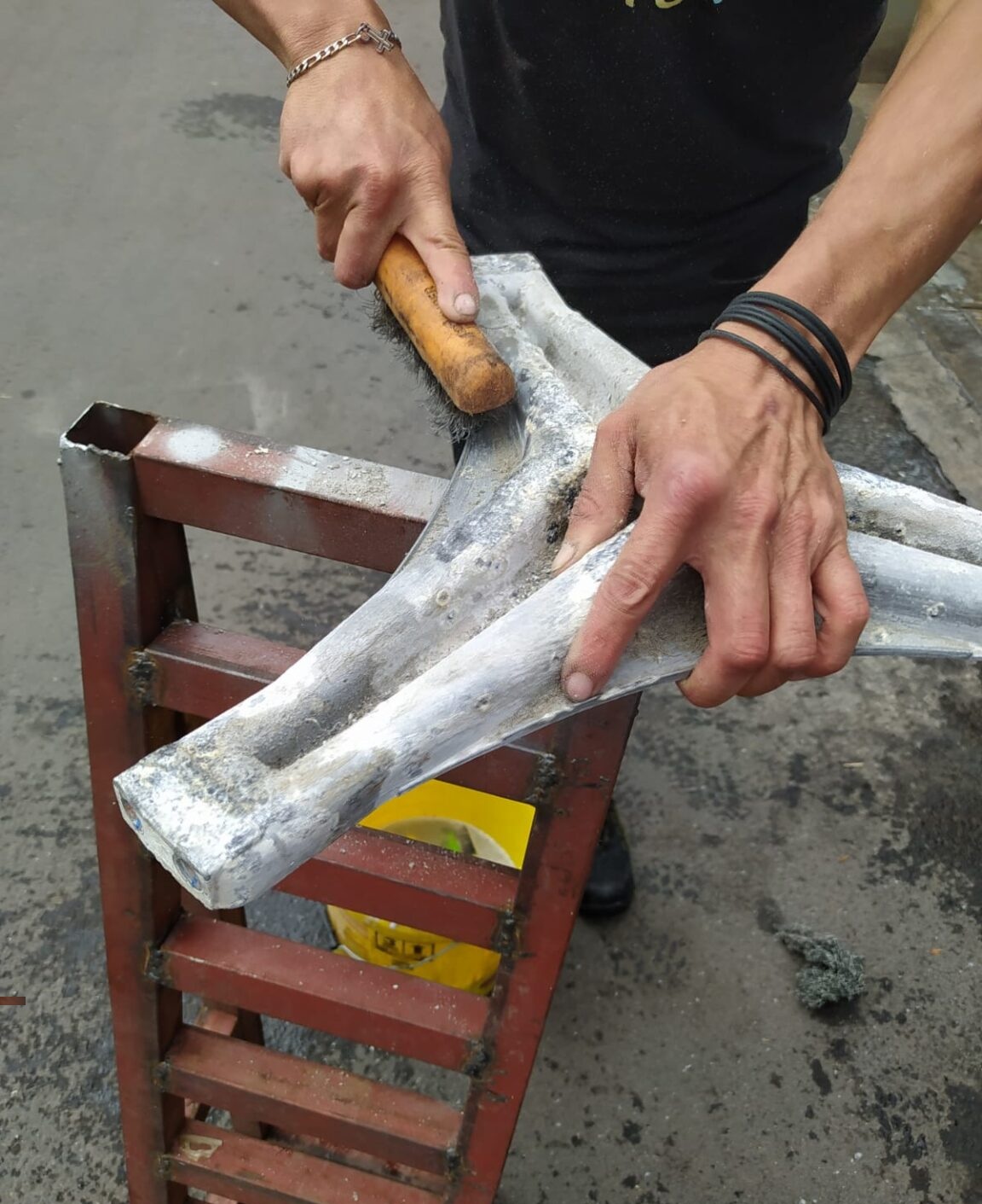 Antes y después de una reparación de lavadora