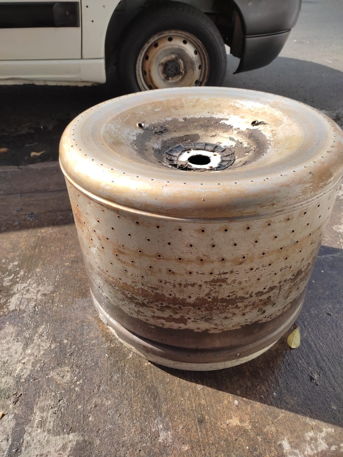 Antes y después de una reparación de lavadora